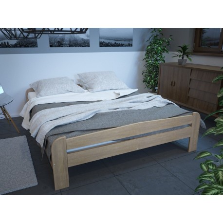 Postele  „HERA”  z přírodního dřeva včetně roštu